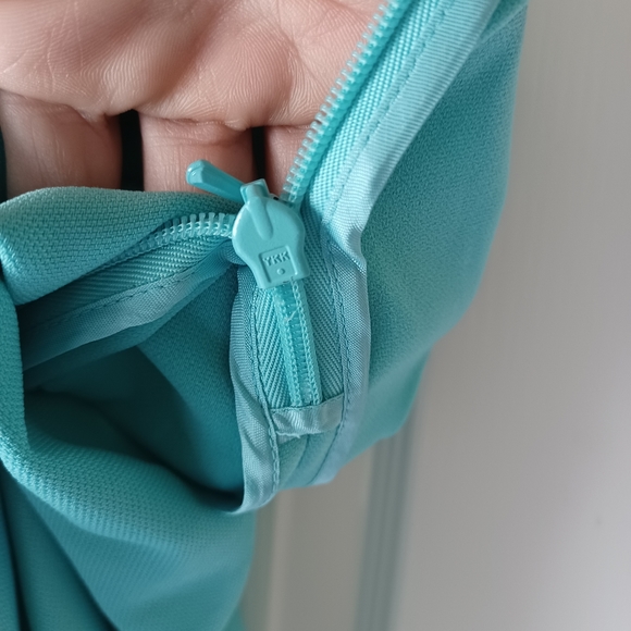 KARTA Turquoise Mini Cocktail Dress Baby Doll Sz M - Picture 9 of 15